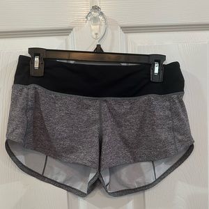 Lululemon shorts. Size 4. Black. Missing inside shorts.